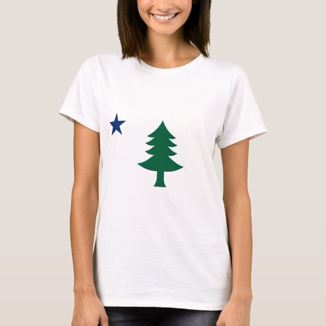 Maine-Flagga 1901 T Shirt (Framsida)