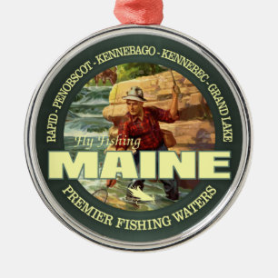 Maine Flygfiske Julgransprydnad Metall