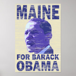 Maine för den Barack Obama affischen Poster