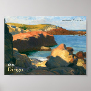 Maine Forever Bicentennial Frimärke Art Poster