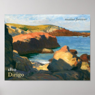 Maine Forever Bicentennial Frimärke Art Poster