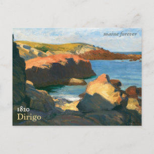 Maine Forever Bicentennial Frimärke vycard (finare Vykort