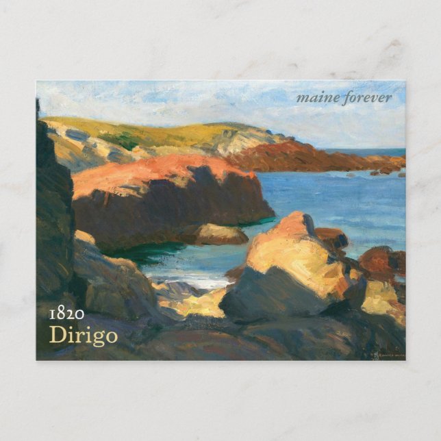Maine Forever Bicentennial Frimärke vycard (finare Vykort (Framsida)