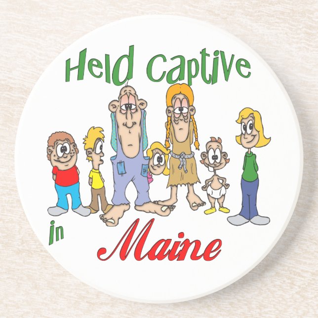 Maine Funny Trailer Park Sandstone Underlägg (Framsidan)