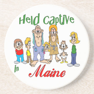 Maine Funny Trailer Park Sandstone Underlägg Sandsten
