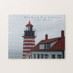 Maine fyr Väster Quoddy Head Lubec Pussel