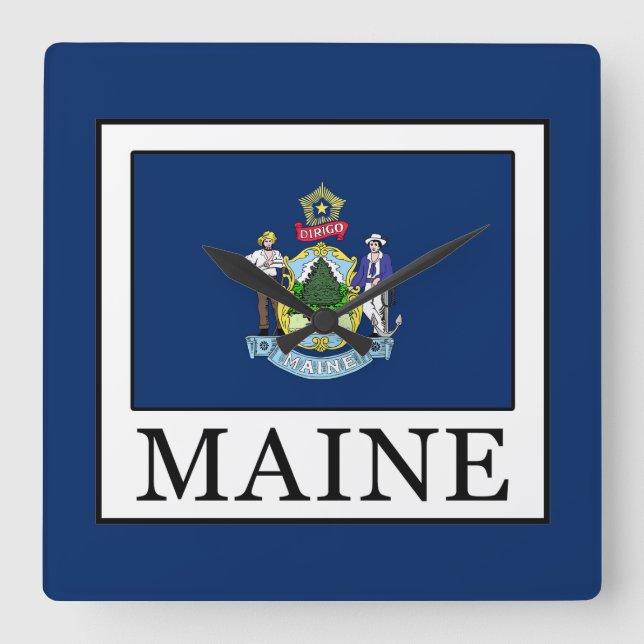 Maine Fyrkantig Klocka (Framsida)