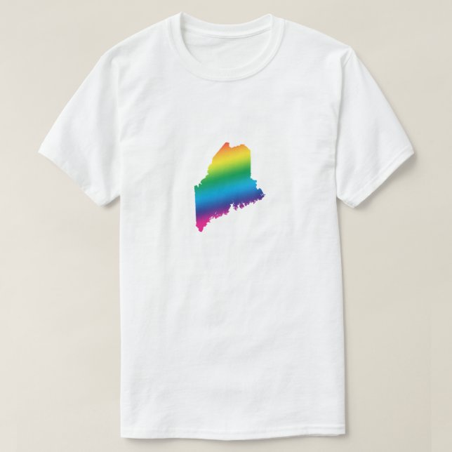 Maine Gay pride Rainbow HGBT Equality-Höger T Shirt (Design framsida)