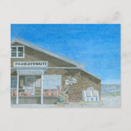 Maine General Store Watercolor Vykort