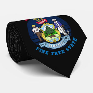 MAINE GRÄS TRÄD STATLIG FLAGGA SLIPS