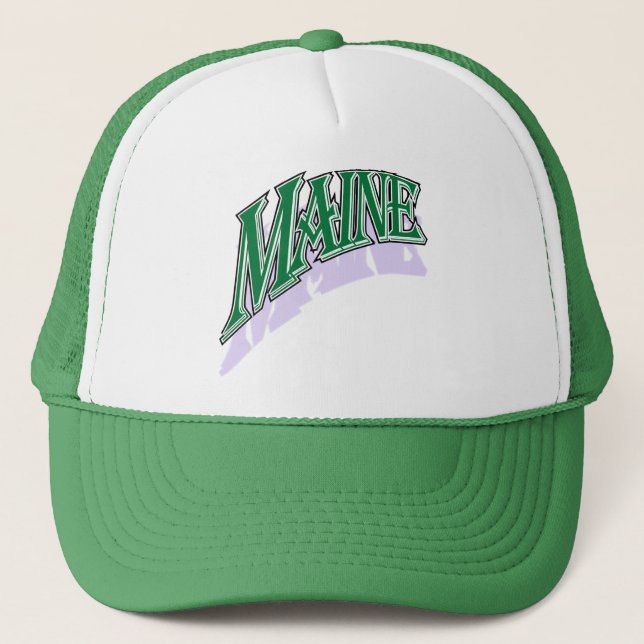Maine greencapslock truckerkeps (Framsida)