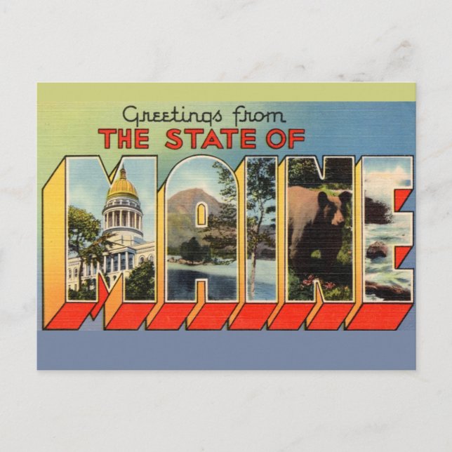 Maine Hälsning Vykort (Framsida)