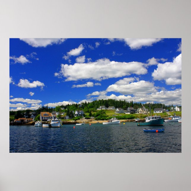 Maine Harbor i sommaren Poster (Framsidan)
