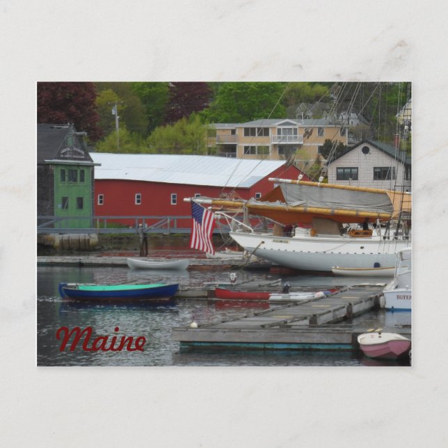 Maine Harbor Vykort (Framsida)