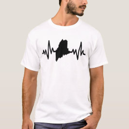 Maine heartbeat design unisex t shirt