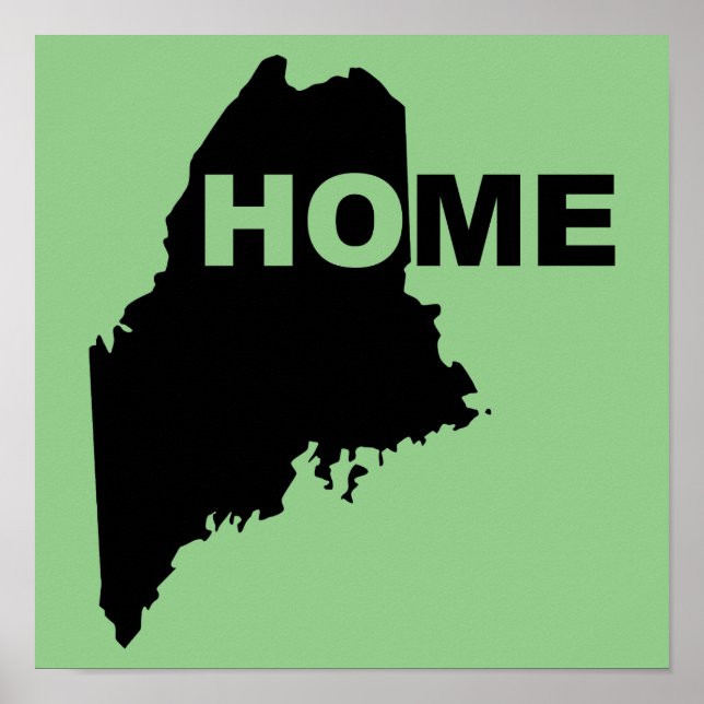 Maine Hemmet Borta Från Statens Affischskylt Poster (Framsidan)