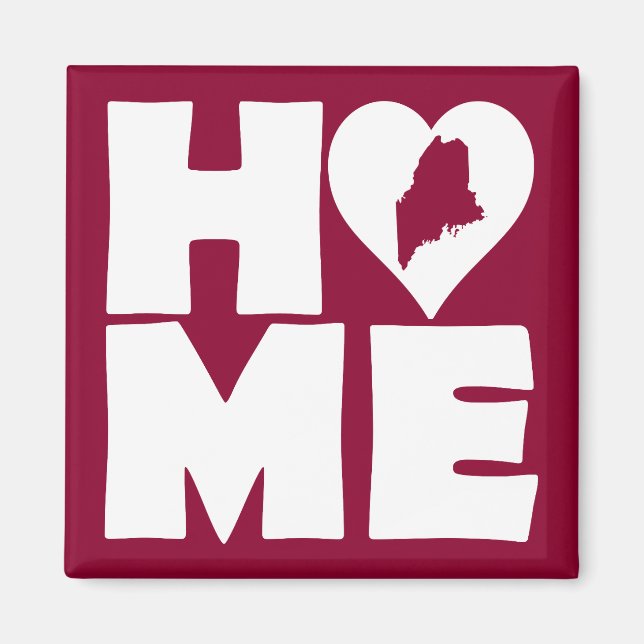 Maine Home Heart State Kylskåpsmagnet (Framsidan)