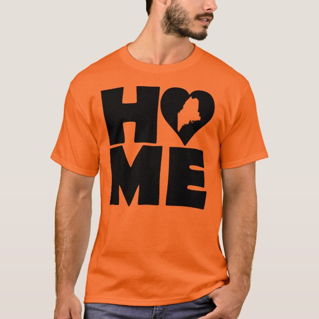 Maine Home Heart State Tees T-Shirt (Framsida)