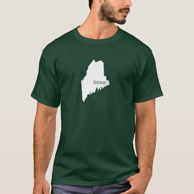 Maine Home State ME T-Shirt (Framsida)