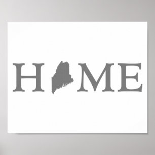 Maine Home State Ord Art Poster
