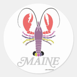 Maine hummer runt klistermärke