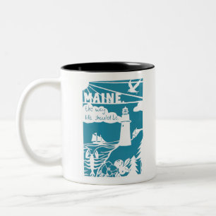 Maine - hur livet ska se ut Två-Tonad mugg