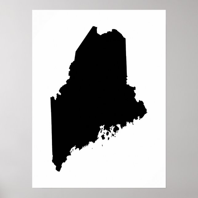 Maine i svart och vitt poster (Framsidan)