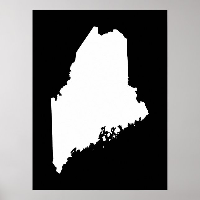 Maine i vitt och svart poster (Framsidan)