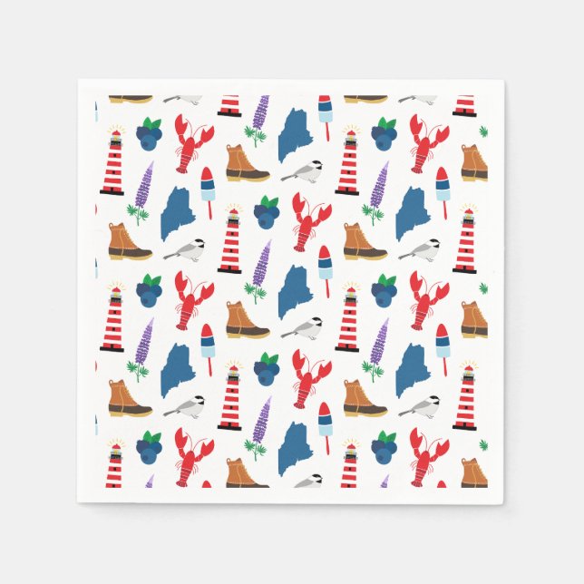 Maine Icons Pappersservett (Framsidan)