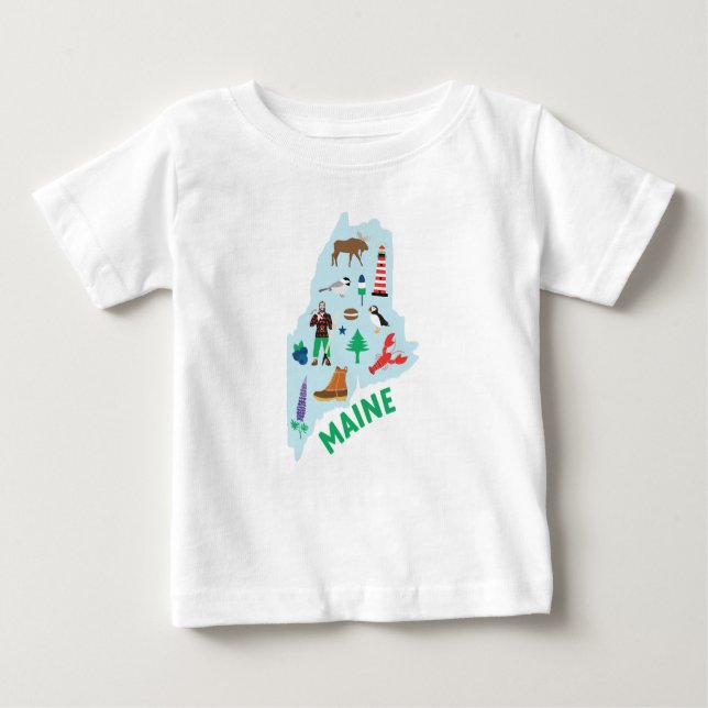 Maine Icons T Shirt (Framsida)