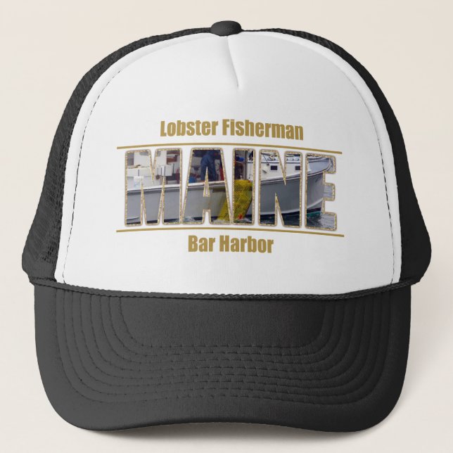 MAINE Image Text Series - Lobster Fisherman Truckerkeps (Framsida)