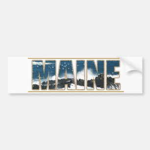 Maine Image Text - Vinkarare krasch Bildekal