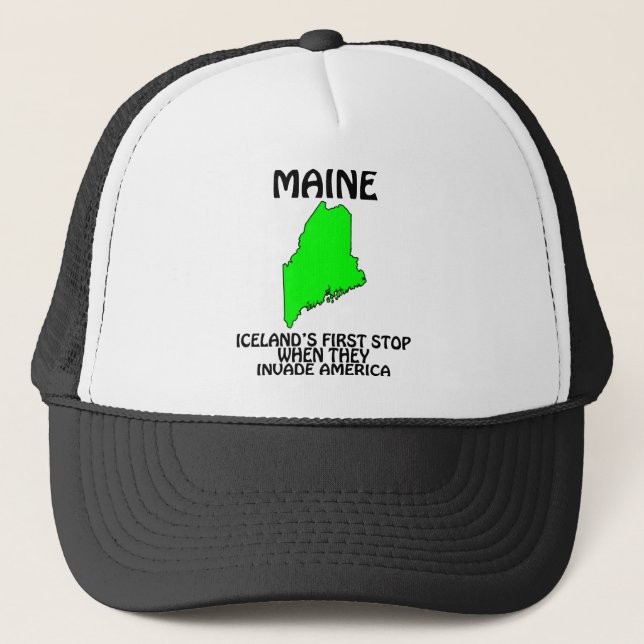 Maine - Islandets första stopp när de invaderar US Keps (Framsida)