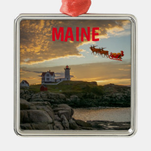 Maine jul Ceramic Ornament