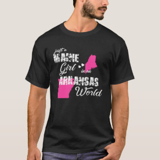 Maine Just en maine-flicka i en Arkansas T Shirt