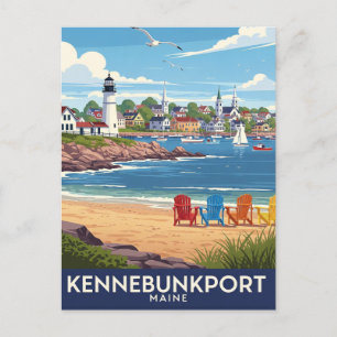 Maine Kennebunkport Travel Vykort