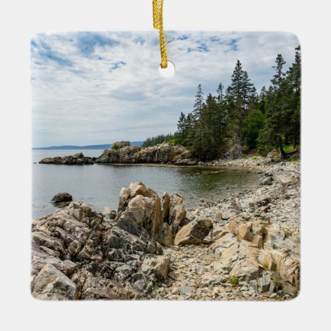 Maine kusten julgransprydnad keramik (Framsida)