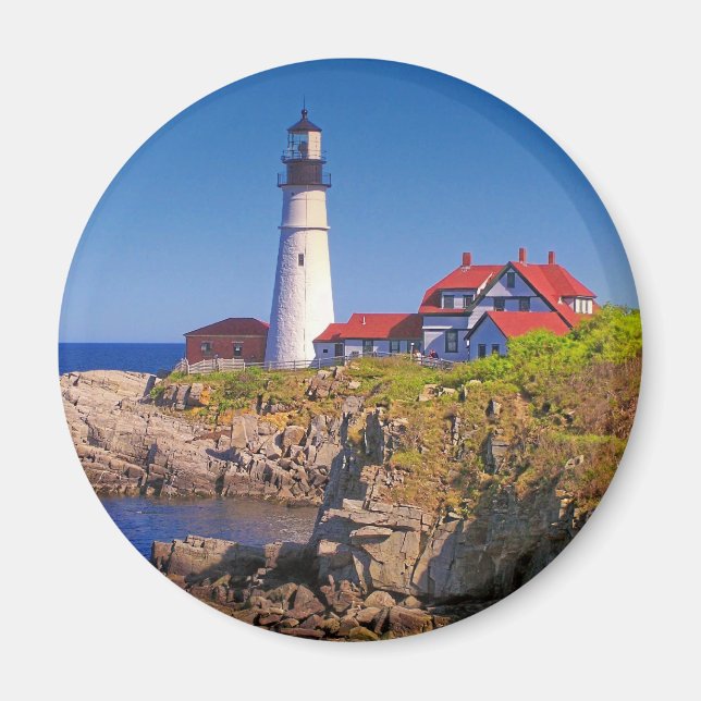 Maine Lighthouse 10 Magnet (Framsidan)