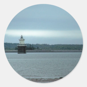 Maine Lighthouse 40 Runt Klistermärke