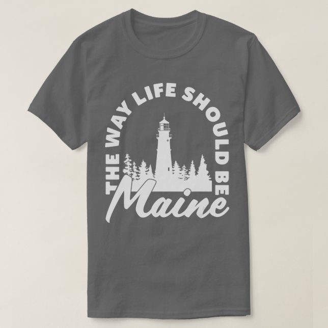 Maine Lighthouse, hur livet ska ges T Shirt (Design framsida)