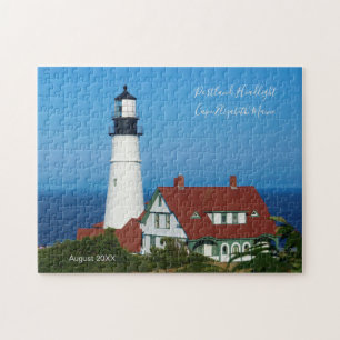 Maine Lighthouse Portland Headlight Datum besökt Pussel