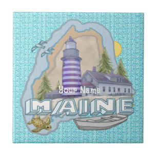 Maine Lighthouse Tile Kakelplatta