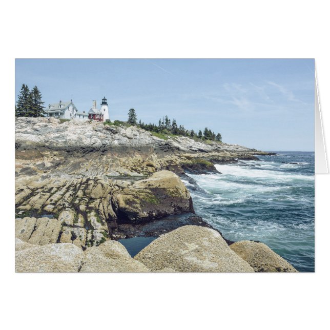 Maine Lighthouses Pemaquid Point Hälsningskort (Framsidan Horizontal)