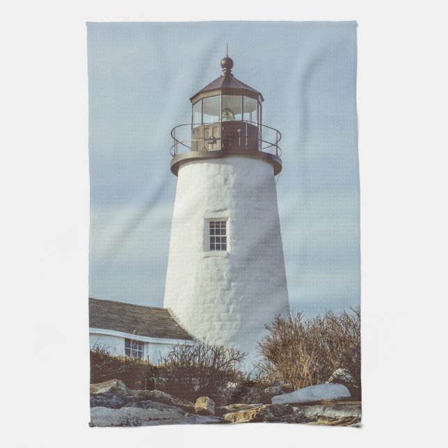 Maine Lighthouses Pemaquid Point Kitchen Towel Kökshandduk (Vertikal)