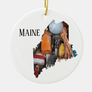 Maine Lobster Buoys Julgransprydnad Keramik