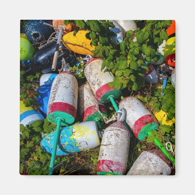 Maine Lobster Buoys Magnet (Framsidan)