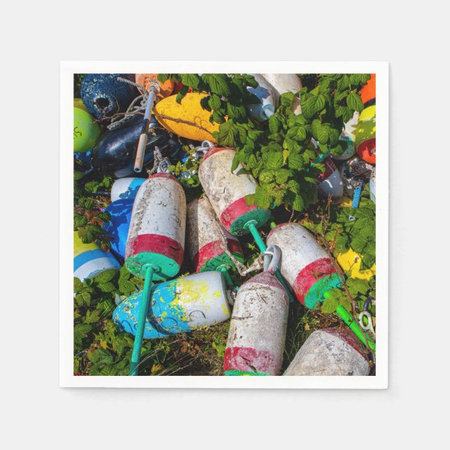 Maine Lobster Buoys Pappersservett (Framsidan)