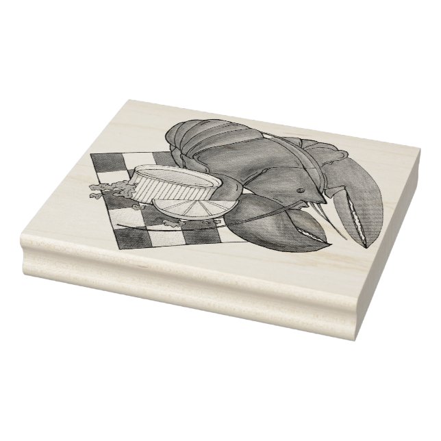 Maine Lobster Dinner Seafood Restaurant Fishmarket Stämpel (Stämpel)