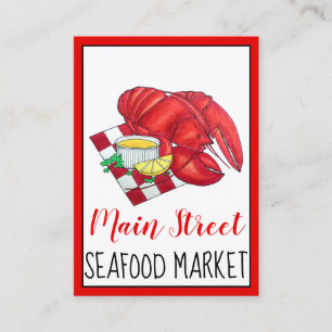 Maine Lobster Dinner Seafood Restaurant Fishmarket Visitkort