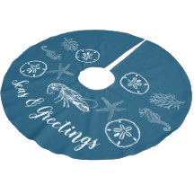 Maine Lobster och Snäcka Träd Skirt